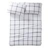 TRULY SOFT Printed Windowpane White and Charcoal Grey Polyester 4-Piece King Sheet Set, Geometric Themed, for Men and Women, Oeko-TEX Certified Confidence view 3