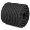 YUZENET Braided Polyester Arborist Rope (3/8 inch X 100 feet) High Strength Bull Rope for Tree Work Truck Securing Camping Swing, Black view 1