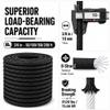 YUZENET Braided Polyester Arborist Rope (3/8 inch X 100 feet) High Strength Bull Rope for Tree Work Truck Securing Camping Swing, Black view 2