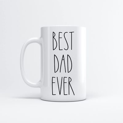 FundingCharlee Best Dad Ever Coffee Mug - Gifts for Christmas - Dad Birthday Gifts Coffee Mug - Father's Day/Mother's Day - Family Coffee Mug For Birthday Present For The Best Dad Ever Mug 11oz