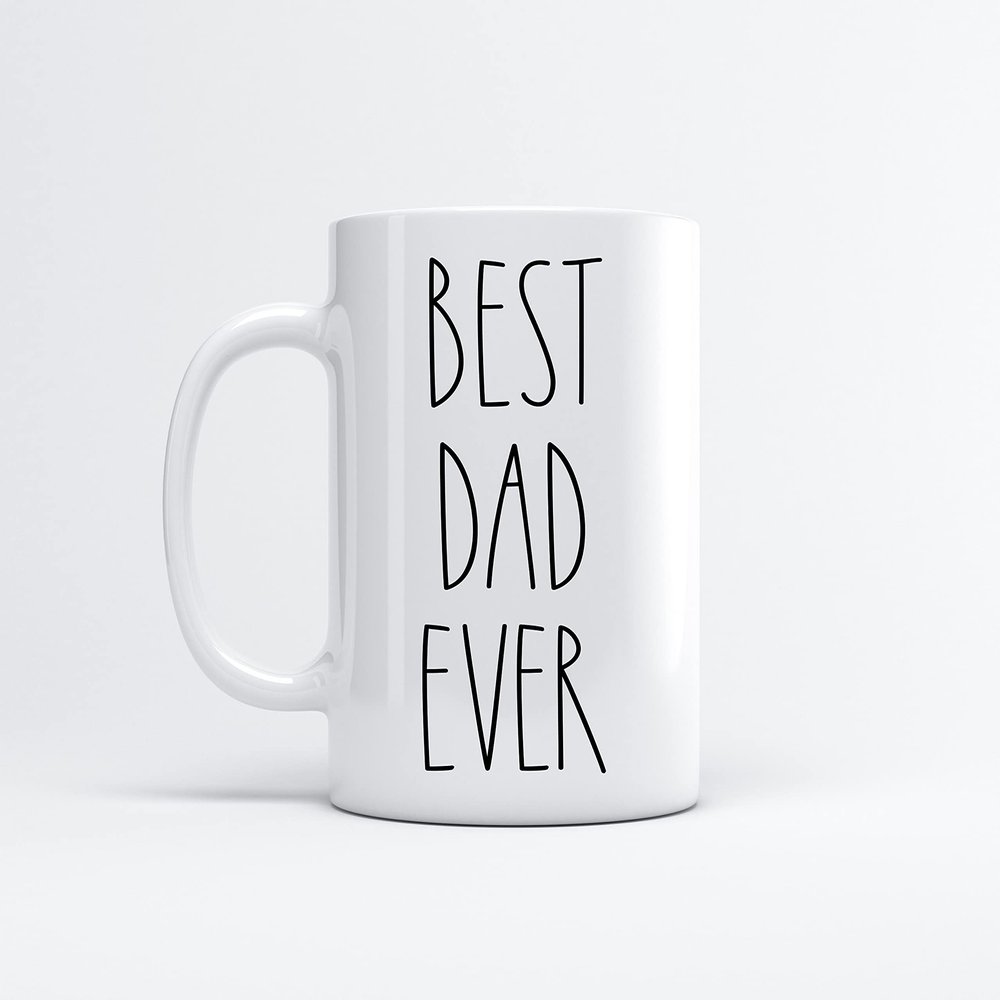 FundingCharlee Best Dad Ever Coffee Mug - Gifts for Christmas - Dad Birthday Gifts Coffee Mug - Father's Day/Mother's Day - Family Coffee Mug For Birthday Present For The Best Dad Ever Mug 11oz