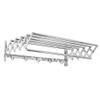 Garosa Foldable Drying Rack Stainless Steel Retractable Towel Rack Accordion Expandable Retractable Clothes Drying Rack Folding Wall Mounted Towel Rack for Home Hotel Laundry Bathroom view 1