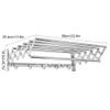 Garosa Foldable Drying Rack Stainless Steel Retractable Towel Rack Accordion Expandable Retractable Clothes Drying Rack Folding Wall Mounted Towel Rack for Home Hotel Laundry Bathroom view 2