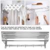 Garosa Foldable Drying Rack Stainless Steel Retractable Towel Rack Accordion Expandable Retractable Clothes Drying Rack Folding Wall Mounted Towel Rack for Home Hotel Laundry Bathroom view 3