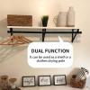 Kunzye 2 Pack Heavy Duty Closet Shelf & Rod Brackets, Black Steel, Wall Mount, Clothes Hanger Pole Support, Closet Shelves Bracket with Rod Shelving Support view 4