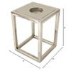 A&B Home Aluminum T-Light Holder - 4" x 4" x 6" - Silver view 3
