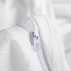Royal Sheet 600 Thread Count 3 Piece Pinch Pleated Duvet Cover Set with Zipper Closure and Corner Ties - 100% Egyptian Cotton - Full/Full XL/Queen 88" X 88" Gold Solid view 3