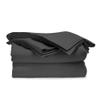 100% Egyptian Cotton Sheets, Dark Grey Solid-FlexTop King Sheets Set, 600 Thread Count Extra Long Staple Cotton, Sateen Weave for Soft and Silky Feel, Fits Mattress Upto 15'' DEEP Pocket Mattress view 2