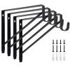 4 Pack Heavy Duty Closet Shelf & Rod Brackets,Closet Rod Bracket,Shelf Brackets Clothes,Closet Shelves Bracket with Rod Shelving Support,with Screws Black view 1