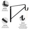 4 Pack Heavy Duty Closet Shelf & Rod Brackets,Closet Rod Bracket,Shelf Brackets Clothes,Closet Shelves Bracket with Rod Shelving Support,with Screws Black view 3
