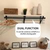 4 Pack Heavy Duty Closet Shelf & Rod Brackets,Closet Rod Bracket,Shelf Brackets Clothes,Closet Shelves Bracket with Rod Shelving Support,with Screws Black view 4
