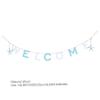 1pc Pendant Mediterranean Style Decoration Wall Letter First Day of School Banner Nautical Ornaments Wall Pendant Home Decorations Welcome Pendant Wooden School Flag Baby view 2