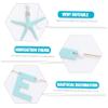 1pc Pendant Mediterranean Style Decoration Wall Letter First Day of School Banner Nautical Ornaments Wall Pendant Home Decorations Welcome Pendant Wooden School Flag Baby view 3
