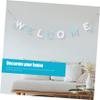 1pc Pendant Mediterranean Style Decoration Wall Letter First Day of School Banner Nautical Ornaments Wall Pendant Home Decorations Welcome Pendant Wooden School Flag Baby view 4