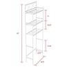 J&V TEXTILES 3-Shelf Bathroom Organizer Over The Toilet, Bathroom Spacesaver (White)* view 2
