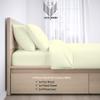 100% Egyptian Cotton Sheets, Ivory Solid-Queen-XL Sheets Set, 600 Thread Count Extra Long Staple Cotton, Sateen Weave for Soft and Silky Breathable Feel, Fits Mattress Upto 15'' DEEP Pocket Mattress view 3