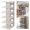 ACPOP 6-Tier Narrow Shoe Rack for Small Entryways, Space-Saving Adjustable Stackable Shelves, Free Standing Shoe Organizer for Closet, Corner, Doorway, White view 1