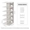 ACPOP 6-Tier Narrow Shoe Rack for Small Entryways, Space-Saving Adjustable Stackable Shelves, Free Standing Shoe Organizer for Closet, Corner, Doorway, White view 2