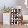 ACPOP 6-Tier Narrow Shoe Rack for Small Entryways, Space-Saving Adjustable Stackable Shelves, Free Standing Shoe Organizer for Closet, Corner, Doorway, White view 3