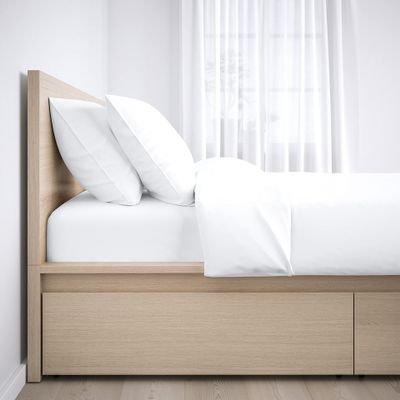 100% Egyptian Cotton Sheets, White Solid-King Sheets Set, 600 Thread Count Extra Long Staple Cotton, Sateen Weave for Soft and Silky Breathable Feel, Fits Mattress Upto 15'' DEEP Pocket Mattress