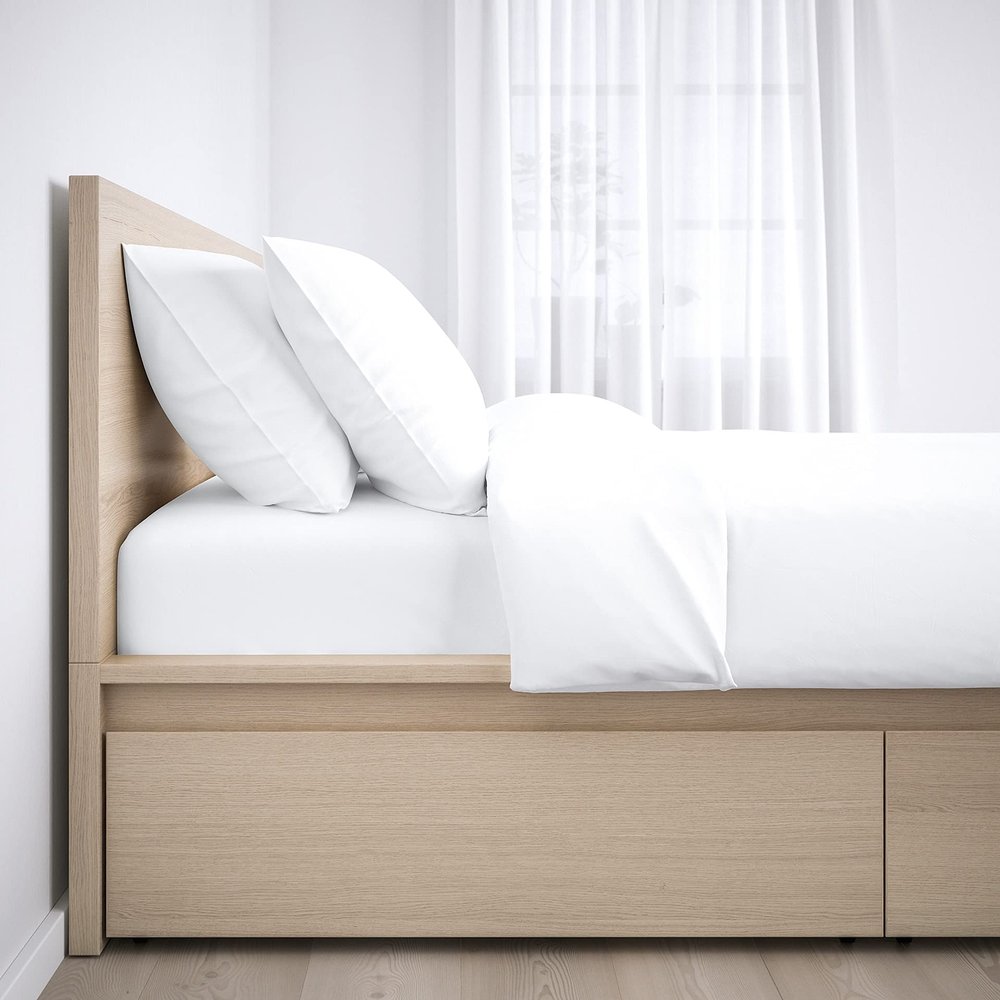 100% Egyptian Cotton Sheets, White Solid-King Sheets Set, 600 Thread Count Extra Long Staple Cotton, Sateen Weave for Soft and Silky Breathable Feel, Fits Mattress Upto 15'' DEEP Pocket Mattress