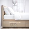 100% Egyptian Cotton Sheets, White Solid-King Sheets Set, 600 Thread Count Extra Long Staple Cotton, Sateen Weave for Soft and Silky Breathable Feel, Fits Mattress Upto 15'' DEEP Pocket Mattress view 3