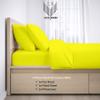 100% Egyptian Cotton Sheets, Yellow Solid-RV King Sheets Set, 600 Thread Count Extra Long Staple Cotton, Sateen Weave for Soft and Silky Breathable Feel, Fits Mattress Upto 15'' DEEP Pocket Mattress view 3