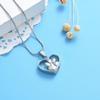 QJZM Paw in My Heart Cremation Necklace for Pet Stainless Steel Memorial Jewelry Hold Dog Cat Ashes Keepsake Pendant-Rose Gold_Necklace Box Funnel view 4