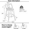 Aklaus Metal Farmhouse Swivel Bar Stools Set of 4, 24'' High, Rusty Finish, Square Shape, Kitchen Island Stools, 330lbs Capacity, Easy Assembly view 2