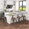 Aklaus Metal Farmhouse Swivel Bar Stools Set of 4, 24'' High, Rusty Finish, Square Shape, Kitchen Island Stools, 330lbs Capacity, Easy Assembly view 4