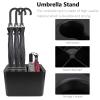 Cabilock 1pc Wall-mounted Umbrella Storage Rack Nordic Decorative Umbrella Holder Self-contained Water Collection Platform for Entryway and Home Use Black Finish view 4
