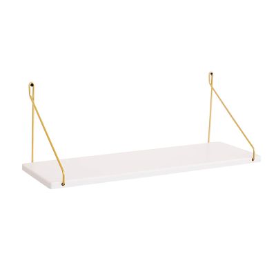 60cm Wall Mounted Floating Shelves,Scandinavian Style White Wall Shelf,Bedroom Wall Decor Shelves,Easy to Install,for Bedroom Living Room Home Furniture Office Decor