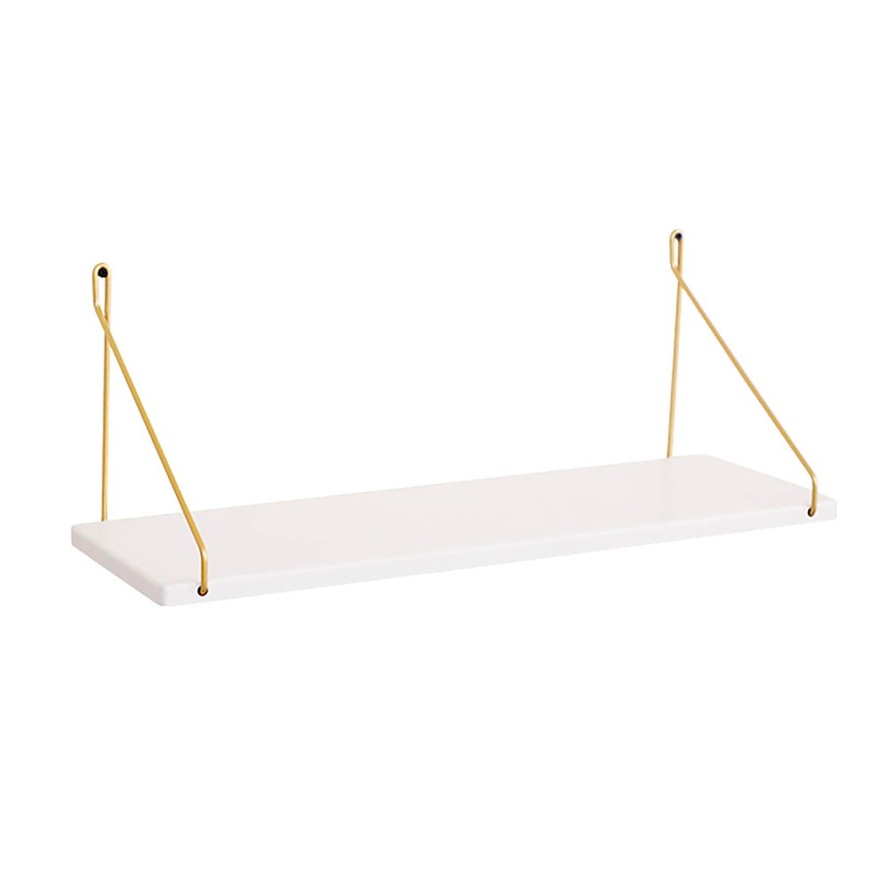 60cm Wall Mounted Floating Shelves,Scandinavian Style White Wall Shelf,Bedroom Wall Decor Shelves,Easy to Install,for Bedroom Living Room Home Furniture Office Decor