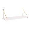 60cm Wall Mounted Floating Shelves,Scandinavian Style White Wall Shelf,Bedroom Wall Decor Shelves,Easy to Install,for Bedroom Living Room Home Furniture Office Decor view 1