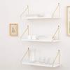 60cm Wall Mounted Floating Shelves,Scandinavian Style White Wall Shelf,Bedroom Wall Decor Shelves,Easy to Install,for Bedroom Living Room Home Furniture Office Decor view 2