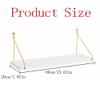 60cm Wall Mounted Floating Shelves,Scandinavian Style White Wall Shelf,Bedroom Wall Decor Shelves,Easy to Install,for Bedroom Living Room Home Furniture Office Decor view 3