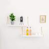 60cm Wall Mounted Floating Shelves,Scandinavian Style White Wall Shelf,Bedroom Wall Decor Shelves,Easy to Install,for Bedroom Living Room Home Furniture Office Decor view 4