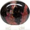2.5" 215g Pink Orange Rhodonite in Black Psilomelane Palm Stone Polished Natural Gemstone Crystal Mineral Pebble Specimen - Madagascar view 1
