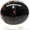 2.5" 215g Pink Orange Rhodonite in Black Psilomelane Palm Stone Polished Natural Gemstone Crystal Mineral Pebble Specimen - Madagascar view 3