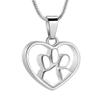 QJZM Paw in My Heart Cremation Necklace for Pet Stainless Steel Memorial Jewelry Hold Dog Cat Ashes Keepsake Pendant-Golden_Necklace Box Funnel view 1