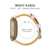 KiniWell Wristband for Fitbit Versa 3/Fitbit Sense Smartwatch,Replacement Smartwatch Wristband for Women,Soft Leather Straps with Buckle Adjustable Wrist for 5.5-8.0 inch - White view 2