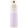 EQUA Glass Water Bottle with Faux Leather Sleeve - 25 oz - Leak Proof and BPA Free - 100% Borosilicate Glass (Mismatch Purple) view 1
