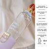 EQUA Glass Water Bottle with Faux Leather Sleeve - 25 oz - Leak Proof and BPA Free - 100% Borosilicate Glass (Mismatch Purple) view 3