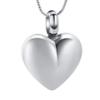 QJZM Heart Cremation Jewelry for Ashes of Loved Ones Stainless Steel Keepsake Pendant Holder Memorial Urn Necklace Human Pet-Rose Gold_Pendant only view 1