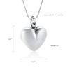QJZM Heart Cremation Jewelry for Ashes of Loved Ones Stainless Steel Keepsake Pendant Holder Memorial Urn Necklace Human Pet-Rose Gold_Pendant only view 2