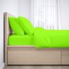 100% Egyptian Cotton Sheets, Parrot Green Solid-Queen Sheets Set, 600 Thread Count Extra Long Staple Cotton, Sateen Weave for Soft and Silky Feel, Fits Mattress Upto 15'' DEEP Pocket Mattress view 1