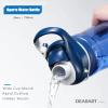 DEARART Blue Water Bottle No Straw, 100% Leakproof Clear Bottles with Handle Easy Carried, Wide Mouth AUTOSPOUT Lock Button Flip Up Lid, Suit Sports School Travel Office Gym, 26oz view 2