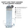 DEARART 26oz Grey Water Bottle No Straw, Clear Bottles with Handle Easy Carried, Wide Mouth AUTOSPOUT Leak Proof Lockable Lid, Suit Sports Travel Office Gym etc. view 3