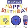 Altatac 109 Pcs 12 Guests Kids Plates Cups Napkins Straws Birthday Party Supplies Set view 4
