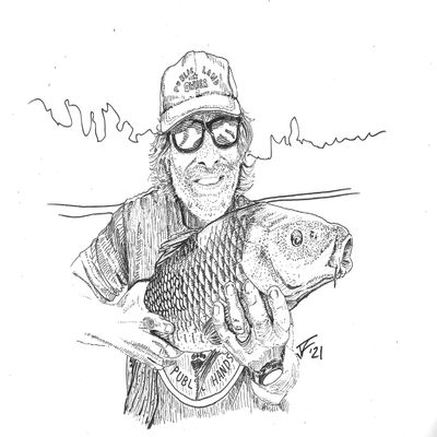 Fishing Portrait from a photo Custom Personalized Gift for Angler Fisherman from Fishing Artist